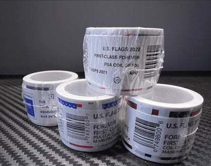 USPS Forever Roll/Coil of 100 Postage Stamps